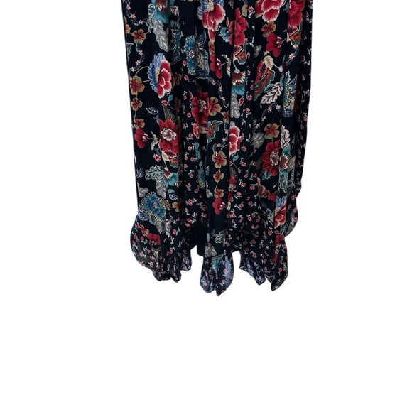 Bila Red and Blue Asymmetrical Sundress Scoop Neck Sleeveless - Picture 2 of 4